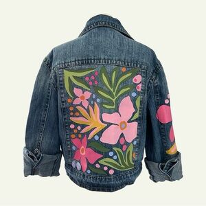 Floral Denim Jacket for Kids